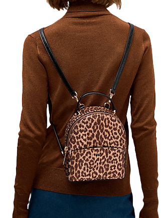 kate spade mini backpack brown Kate Spade New York Amelia Metallic Leopard Mini Convertible Backpack