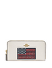 Coach Accordion Zip Wallet Americana Flag Motif