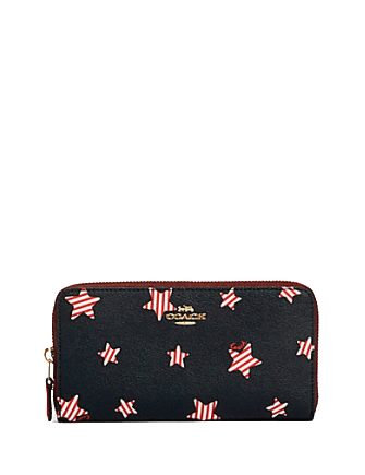 Coach Accordion Zip Wallet Americana Star Print