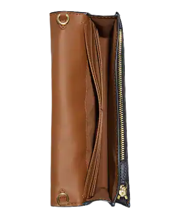 Coach Anna Foldover Clutch Crossbody In Signature Jacquard With Stripes