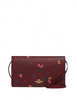 Coach Anna Foldover Clutch Crossbody With Holiday Bells Print