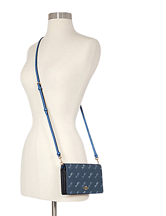 Coach Anna Foldover Crossbody Clutch With Horse And Carriage Dot Print