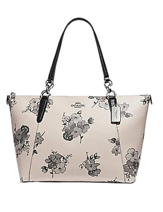 激安！ Coach Taylor Cross Stitch Floral 上質レザーTote Coach Taylor Tote With Floral Bow Print | David Jones