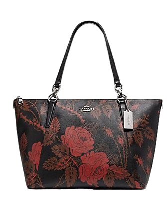 Coach Ava Tote With Thorn Roses Print