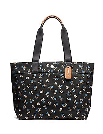 Coach Canvas Tote With Floral Print