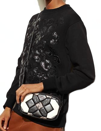 Coach Canyon Quilt Crossbody Clutch in Exotic Embossed Leather