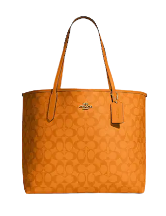 Coach City Tote In Blocked Signature Canvas | Brixton Baker