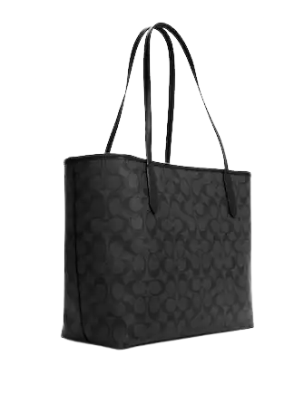 Coach black signature tote hotsell