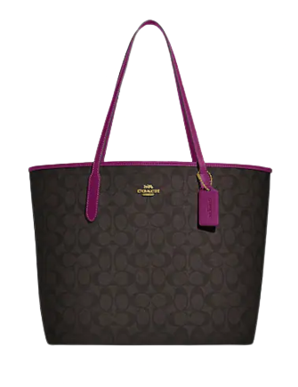 【Coach】City Tote Bag In Sketch Signature Canvas◆国内発送 Coach City Tote Bag In Signature Canvas With Sticker Print