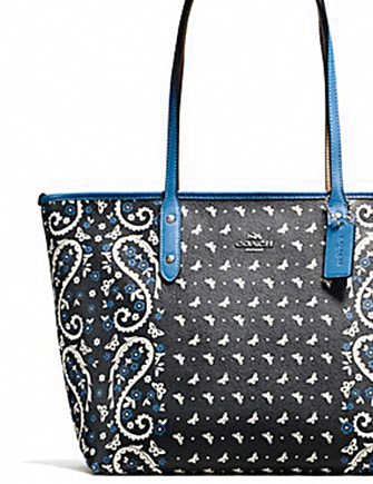 Coach City Zip Tote in Butterfly Bandana Print