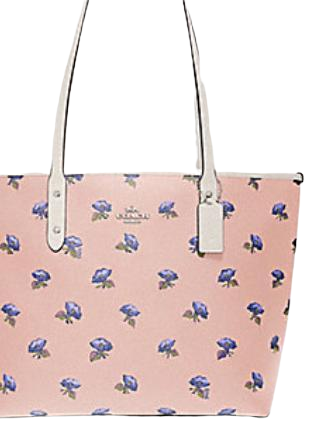 Coach City Zip Tote With Bell Flower Print