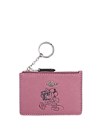 Coach Coach X Disney Minnie Mouse Motif Mini Skinny ID Wallet
