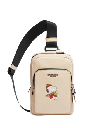 Coach X Peanuts Track Pack 14 With Snoopy Motif