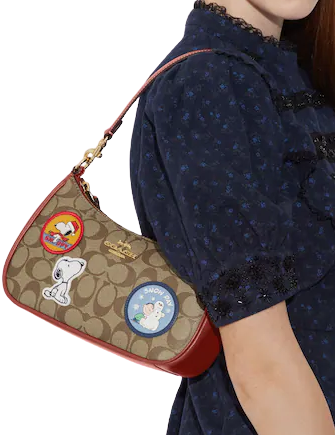 Coach Bags | Coach x Peanuts Teri Shoulder Bag in Signature Canvas with Patches | Color: Red | Size: Os | Thanhthuy2401's Closet