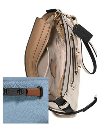 Coach Swagger Wristlet in Colorblock Pebble Leather