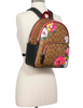 Coach Court Backpack In Signature Canvas With Vintage Rose Print