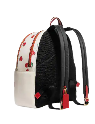 Coach Court Backpack With Heart Cherry Print