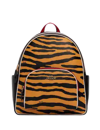 Coach Court Backpack With Tiger Print