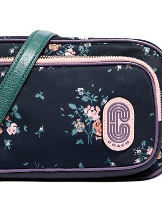Coach Court Crossbody With Rose Bouquet Print