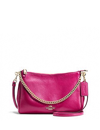 Coach Carrie Crossbody Clutch in Pebble Leather