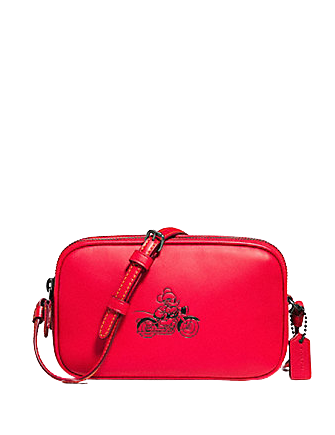 Coach Crossbody Pouch in Glove Calf Leather With Mickey