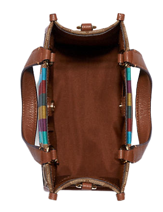 Coach Dempsey Tote 22 In Signature Jacquard With Stripe And Coach Patch