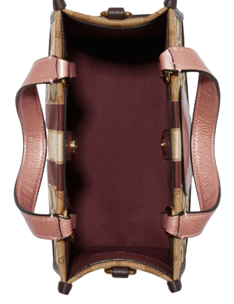 Coach Dempsey Tote 22 In Signature Jacquard With Stripe And Coach Patch