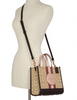 Coach Dempsey Tote 22 In Signature Jacquard With Stripe And Coach Patch