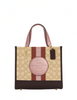 Coach Dempsey Tote 22 In Signature Jacquard With Stripe And Coach Patch