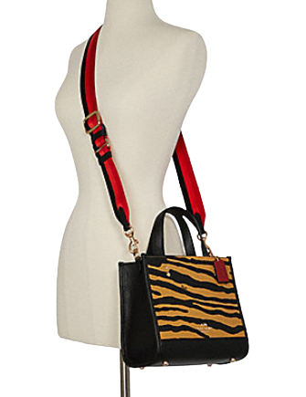 Coach Dempsey Tote 22 With Tiger Print