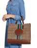 Coach Dempsey Tote 40 In Signature Jacquard With Stripe And Coach Patch