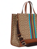 Coach Dempsey Tote 40 In Signature Jacquard With Stripe And Coach Patch