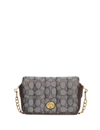Coach Dinky 18 In Signature Jacquard With Quilting