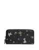 Coach Disney X Accordion Zip Wallet With Dalmatian Floral Print