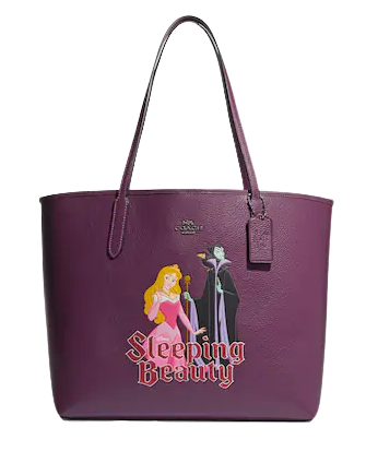 Coach Disney X Coach City Tote With Signature Canvas Interior And Maleficent Motif