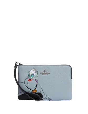 Coach Disney X Coach Corner Zip Wristlet With Ursula Motif