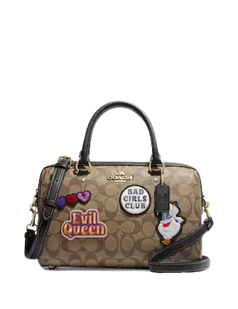 Coach Disney X Coach Rowan Satchel In Signature Canvas With Patches