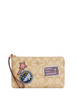 Coach Disney X Large Corner Zip Wristlet In Signature Canvas With Patches