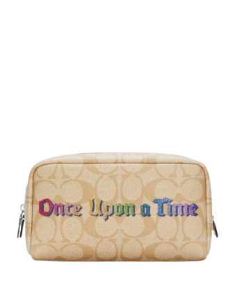 DISNEY X COACH コスメティック ケース Coach Disney X Small Boxy Cosmetic Case In Signature With