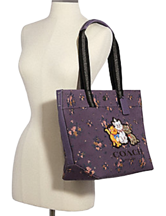 Coach Disney X Tote With Rose Bouquet Print and Aristocats