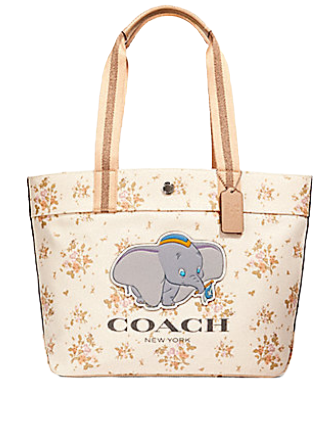 Coach Disney X Tote With Rose Bouquet Print and Dumbo