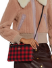 Coach East West Buffalo Plaid Print Crossbody Bag With Pop Up Pouch