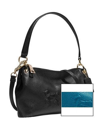 Coach Embossed Horse and Carriage Charley Top Handle Crossbod