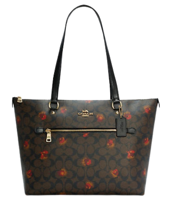 【COACH】Gallery Tote Bag Coach Gallery Tote In Signature Canvas With Pop Floral Print