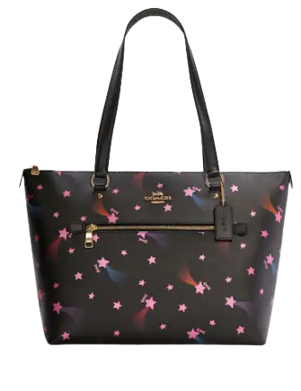 Coach Gallery Tote With Disco Star Print