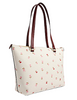 Coach Gallery Tote With Heart Floral Print