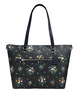 Coach Gallery Tote With Rose Bouquet Print