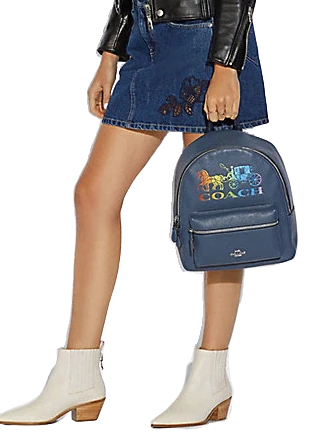 Coach Jes Backpack With Rainbow Horse and Carriage