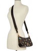 Coach Jes Baguette In Signature Canvas With Vintage Mini Rose Print