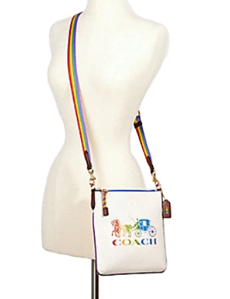 Coach Jes Slim Crossbody With Rainbow Horse and Carriage